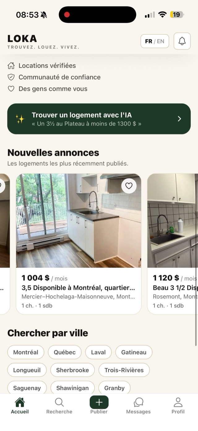 Nouvelles annonces de logements dans LOKA